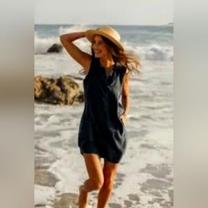 Tahari Linen Viscose Blend sleeveless dress